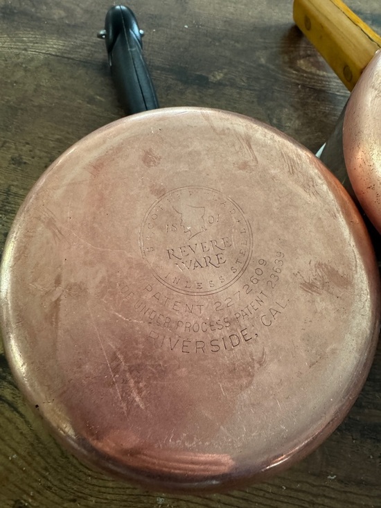 ✨ Vintage Revere Ware Copper Bottom Pot Set 6qt + 1.5qt + 1qt Made in USA 🇺🇸 ✨ - Picture 3 of 8